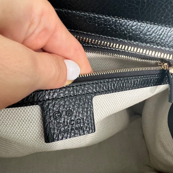 GUCCI SOHO LEATHER TOTE BAG - Picture 2 of 3